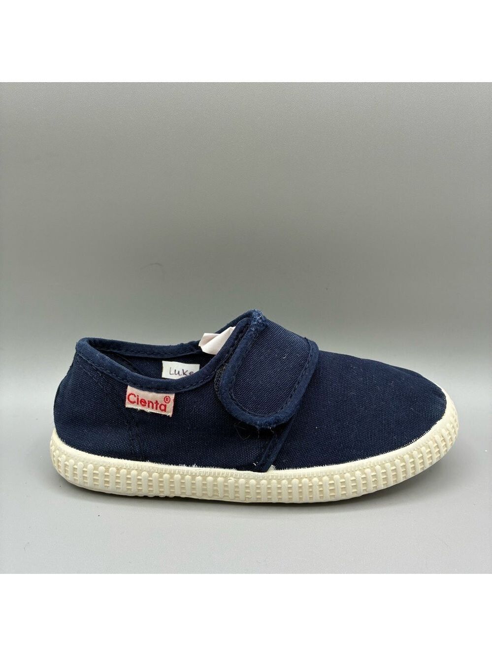 Cienta Navy Canvas Sneakers Boys 11C Strap Comfort Walking Shoes